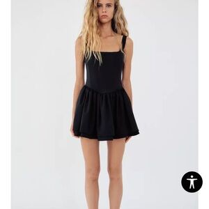 Zara square neckline dress